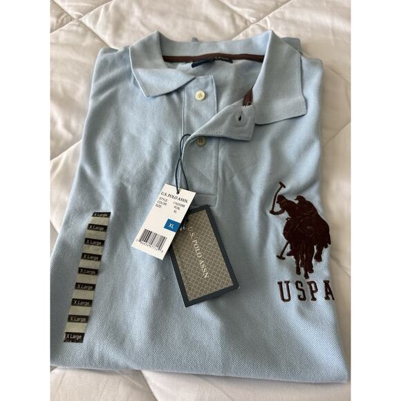 Nwt Polo Ralph Lauren Big Pony Short Sleeve Shirt Light Blue Men’s XL - Picture 6 of 9